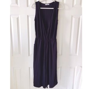 NWOT Mango Culotte Jumpsuit in Navy